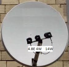 спутниковая тарелка на 3 спутника