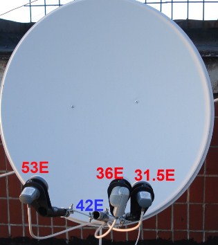 спутниковая тарелка на 3 спутника, включая на платное ТВ